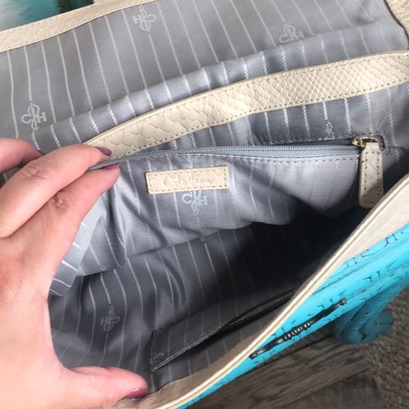 Leather Cream Cole Haan Should Bag - Picture 7 of 8